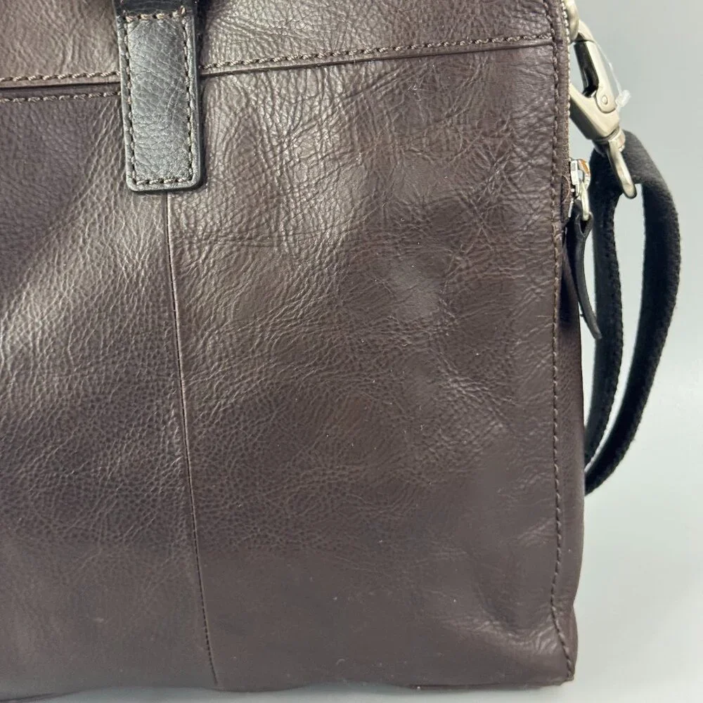 NWOT Fossil Mercer Brown Leather Work Bag